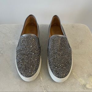 Gunmetal Sparkle Slide on Tennis Shoes